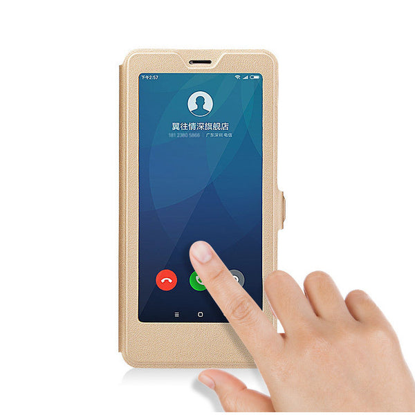 Bakeey Flip Full Smart Window Magnetic PU Leather Protective Case For Xiaomi Redmi 5 Plus