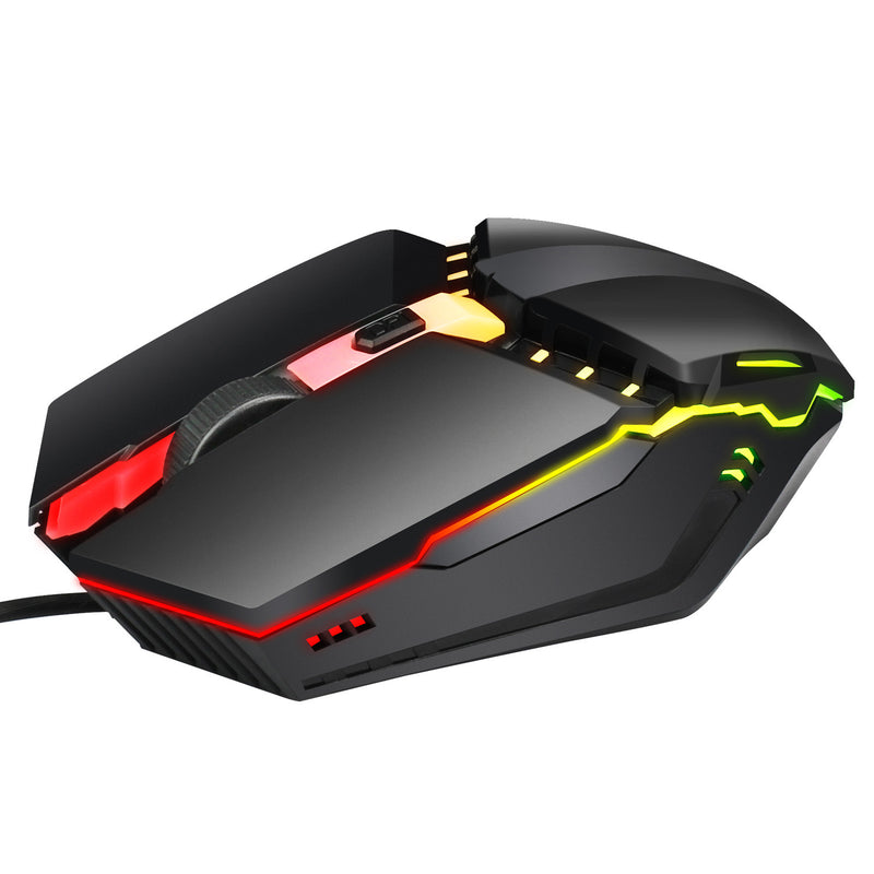 S200 1600 DPI Adjustable USB 2.0 Wried RGB Backlit Optical Gaming Mouse for PC Latop