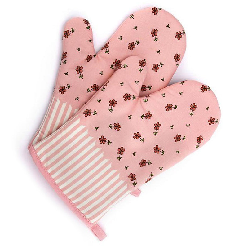 1pc Kitchen Oven Mitts Heat Resistant Microwave Insulated Glove for Cooking Baking BBQ Pot Holder