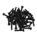 Suleve M3CH9 50Pcs M3 Carbon Steel Hex Socket Cap Head Screws Bolts 4-20mm Optional Length
