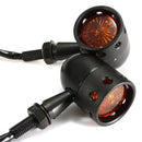 Pair 12V Motorcycle Amber Turn Signal Indicator Light Hollow Lamp For Harley