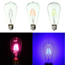 E27 ST64 Retro Edison LED 4W COB Squirrel Cage Colorful Filament Glass Light Lamp Bulb AC 220V