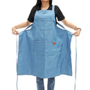 Unisex Adjustable Denim Canvas Chef Denim Bib Aprons with Convenient Pockets BBQ