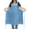 Unisex Adjustable Denim Canvas Chef Denim Bib Aprons with Convenient Pockets BBQ