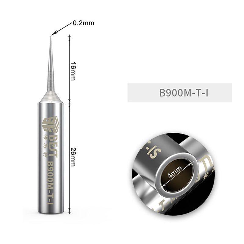 B900M-T-I B900M-T-IS Soldering Iron Tips Oxygen-free Copper 0.2mm Fly Line Welding Tips Solder Iron Sting for 936/937 Soldering Station DIY Rework Tools