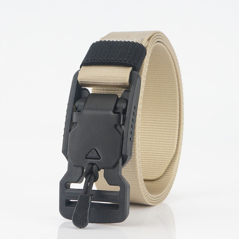 AWMN 25W 125cm Nylon Tactical Belt Outdoor Leisure Waist Belts with Funch Free Buckle Magnet Buckle