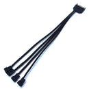 SATA to 3 Pin 4 Pin Fan Power Adapter SATA to 4 Way 24AWG Computer Extension Cable 27cm PVC Wire Cord SATA Power Cable