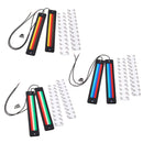 2Pcs Flexible 3 Colors Car Auto COB LED Strip Daytime Running Driving Light DRL 480LM