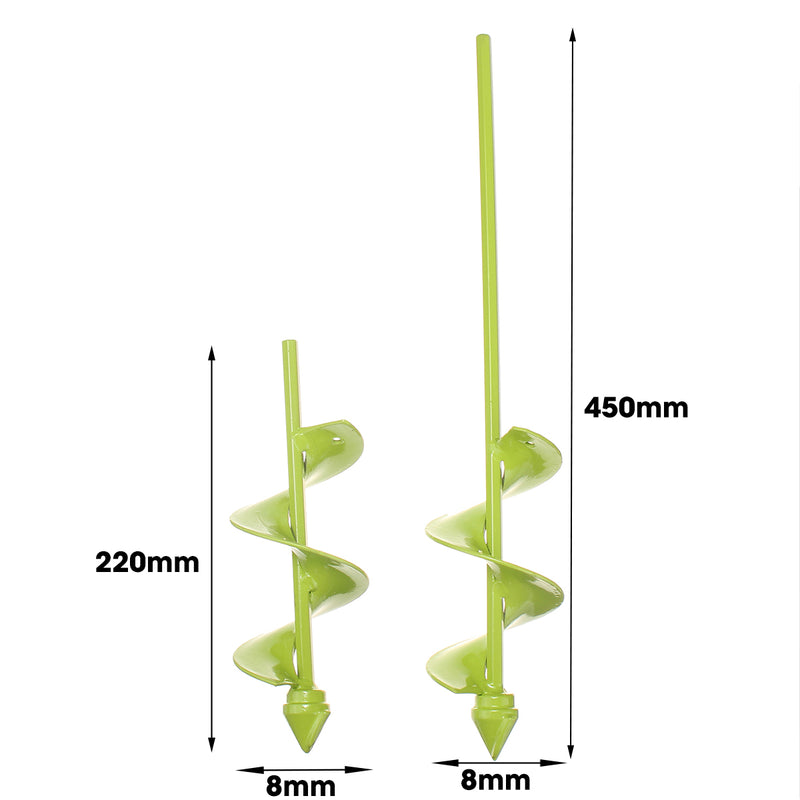 8x22/45cm Garden Auger Earth Planter Drill Post Hole Digger Earth Planting Drill for Electric Drill