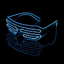 Dual Color EL Wire Cold LED Glow Glasses Lights Up Goggles Bar Party Shutter Halloween