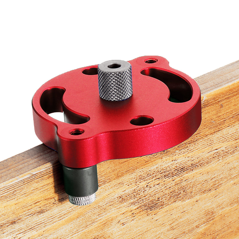 X600-1 Aluminum Alloy Self-centering 6 8 10mm Dowel Jig Wood Panel Puncher Hole Locator Beech Center Hole Position Measuring Drilling Woodworking