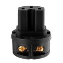 Audio Rhodium Plating Speaker EU Power Plug IEC Male Female Audio Connector Carbon Fiber