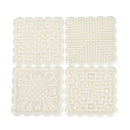 4 Sets Mooncake Pastry Press Mold 100g 50g DIY Flower Pattern Mould Decor w/ 20 Stamps Round Square