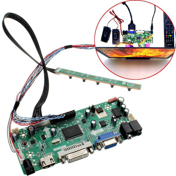 B156XW02 LCD Controller Board HD DVI VGA Audio PC Module Kit For 1366x768