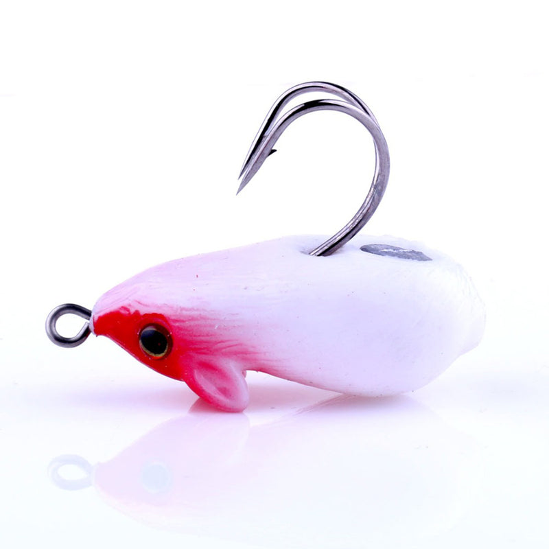 FO0125B 5Pcs/Set 5CM 8.5G 3D Eye Rubber Mouse Frog Lure Fishing Lure Topwater Artificial Soft Bait
