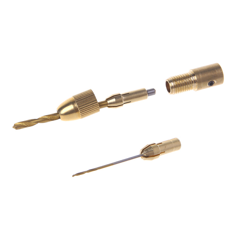 12pcs 0.5-3mm Small Electric Drill Bit Chuck Collet with Micro Twist Drill Set and Allen wrench