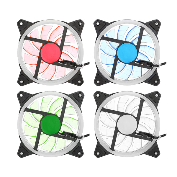 PC Computer Ultra Silent LED Lights Case Fan Cooler Cooling Heatsink Fan