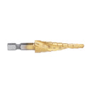 Drillpro HSS 4-12mm Spiral Grooved Step Drill Bit Titanium Coated Step Cone Drill Bit