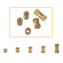 Suleve M2.5BN1 150Pcs M2.5 Brass Cylinder Knurled Nut Round Molded-in Insert Embedded Nuts Assortment Set