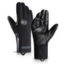 Motorcycle Waterproof Riding Guantes Velvet Touch Screen Winter Warm Gloves With Zipper