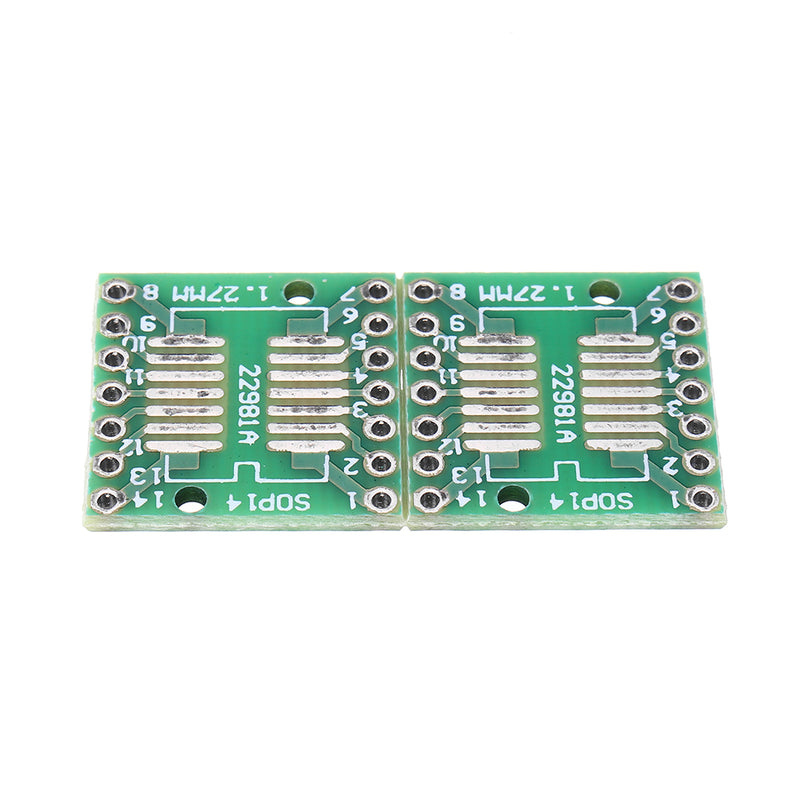 20pcs SOP14 SSOP14 TSSOP14 To DIP14 Pinboard SMD To DIP Adapter 0.65mm/1.27mm To 2.54mm DIP Pin Pitch PCB Board