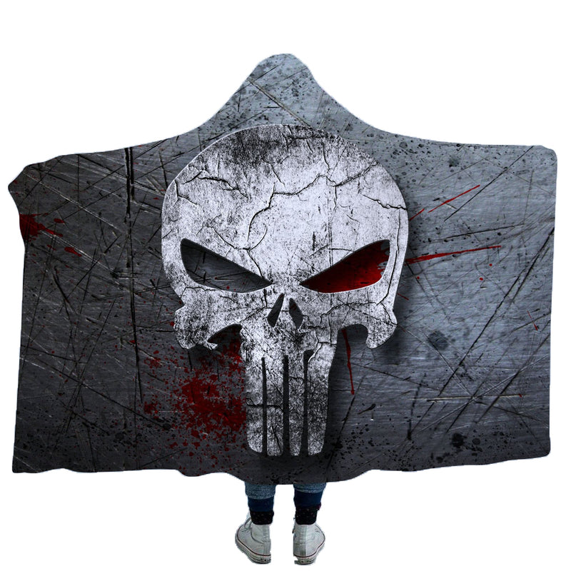 Hooded Blankets Flannel 3D Printed Galaxy Microfiber Wearable Thickened Blankets for Adults Kids