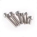 Suleve M5SH7 50Pcs M5 201 Stainless Steel 10-20mm Hex Socket Cap Head Screw Washer Nut