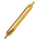 Drillpro 6pcs 1/1.5/2/2.5/3/5mm Center Drills 60 Degree HSS Titanium Coated Countersink Drill Bit