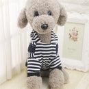 Pet Dog Winter Cotton Clothes Warm Soft Straps Stripe Color Hoodie Coats With Hat In All Size