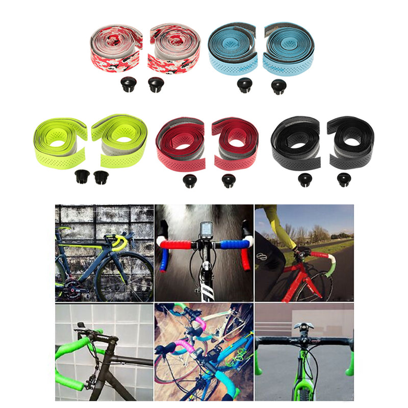 GUB-1620 2pcs Bicycle Handlebar Tape with 2 Bar Plug Belt Strap Bicycle Parts