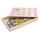 Kids Math Counting Educational Toys Learning Number Sticks Blackboard Wooden
