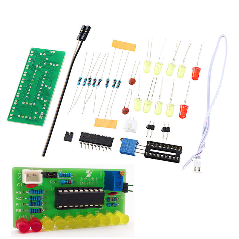 3pcs LM3915 10-segment Audio Level Indicator Kit Electronic Soldering Training experiment DIY Parts