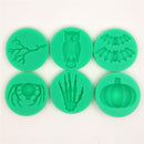 Halloween Silicone Branch Owl Bat Spider Skeleton Hand Pumpkin Fondant Cake Mold Chocolate Mold