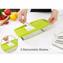 KCASA KC-MFP3 Vegetable Cutter Food Container Adjustable Mandoline Slicer 4 Interchangeable Blades