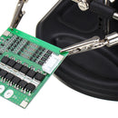 LED Light Soldering Iron Stand Holder Helping Hands Magnifying Glass Magnifier with 3 Arms + Solder Wire Bracket