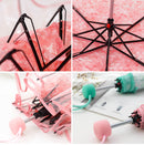 SaicleHome PEVA Romantic Cherry Blossoms Transparent Umbrella Folding Umbrella Sun Rain Gear