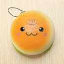 10cm Squishy Hamburger Toy Random Cute Emoji Bread Phone Bag Strap Pendant