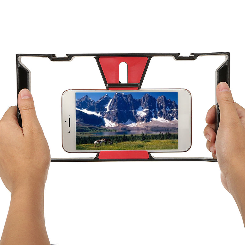 Video Camera Cage Anti-shake Protective Camera Handle Stabilizer for Cellphone
