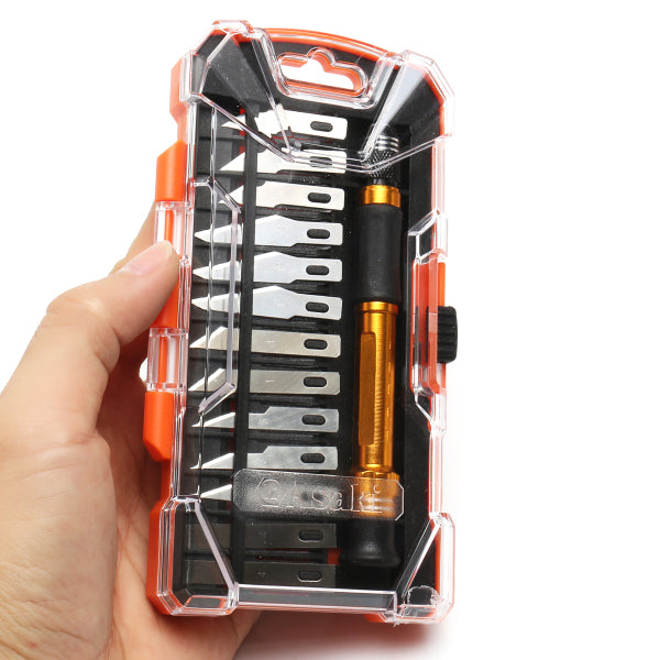 14 in 1 Precision Carved Knives Set Razor Blade Exacto Cutting Arts Craft Hobby Tool Kit