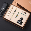 Hero 7088 Luxurious Business Fountain Pen Set 0.5mm Fine Nib Metal Writing Signing Pen Office School Stationery Supplies Gifts for Friends Families