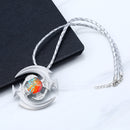 Unisex Fidget Spinner Necklace Twine Pendant Necklace for Men Women
