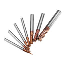 Drillpro 1-8mm 4 Flutes Tungsten Carbide End Mill Cutter HRC55 AlTiN Coating End Mill Cutter CNC Tool