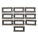 50pcs 16 Pins 2.54mm DIP Straight Plug Double Row Circular Hole IC Socket Connector Adapter