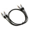 2pcs 3.5mm Aluminum Double Head RCA Audio Cable 100mm