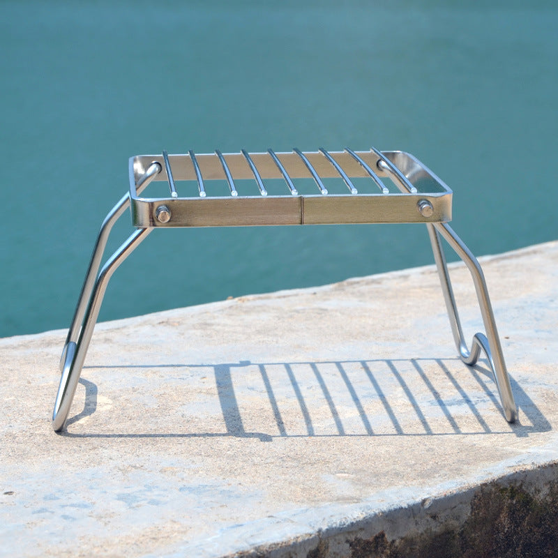 BBQ Grill Stainless Steel Grill Rack Barbecue Grill Portable Folding Mini Pocket BBQ Grill Barbecue