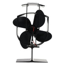 4 Blades Heat Powered Stove Fan for Log Burner Fireplace Eco Silent 6 Color