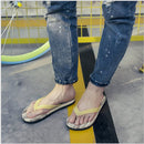 Summer Men Women Casual Stripes High Elastic Clip Feet Beach Cool Slippers Flip Flops