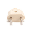 Loskii HA-17 EU Wire Plug Residential Round Pins Plug 10-Amp 250-Volt Two Pins Plug for DIY