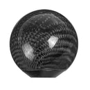 Universal Car Round Ball Shape Gear Shift Knob Black Red Carbon Fiber