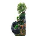 LED Desktop Mini Resin Rockery Garden Landscape Pump Fountain Figurines Home Office
